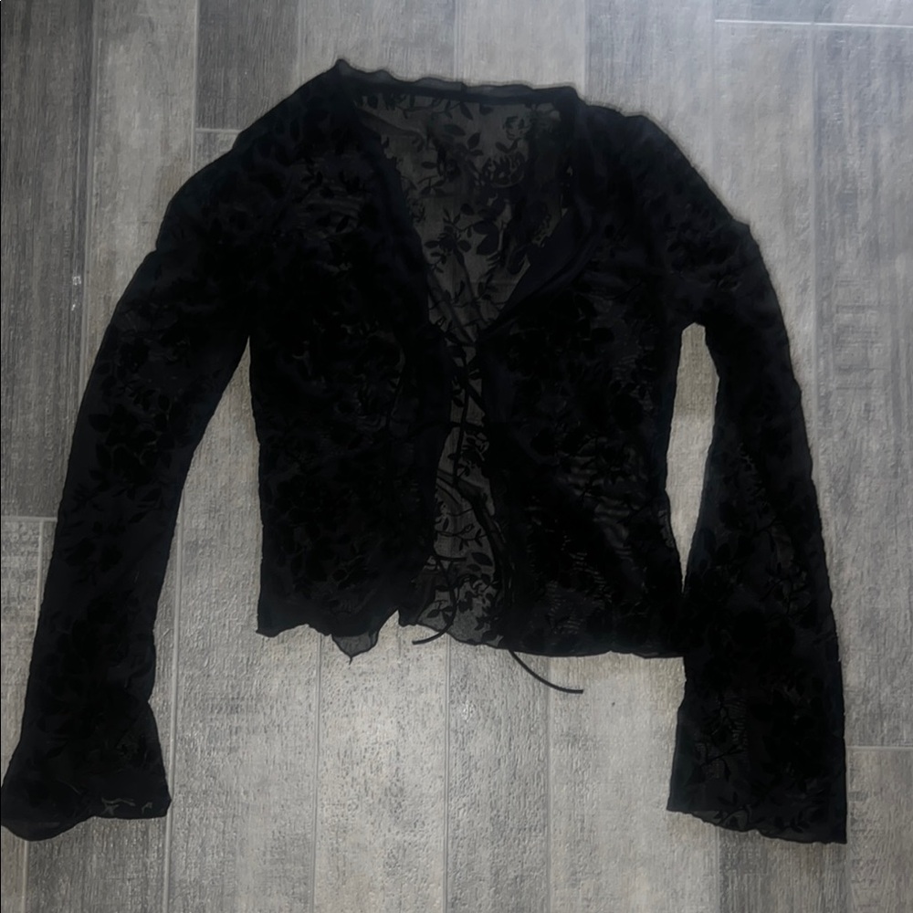 Black Tailored Long Sleeve Tee